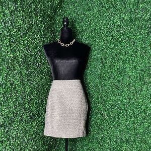 Banana Republic Ivory Tweed Mini Skirt